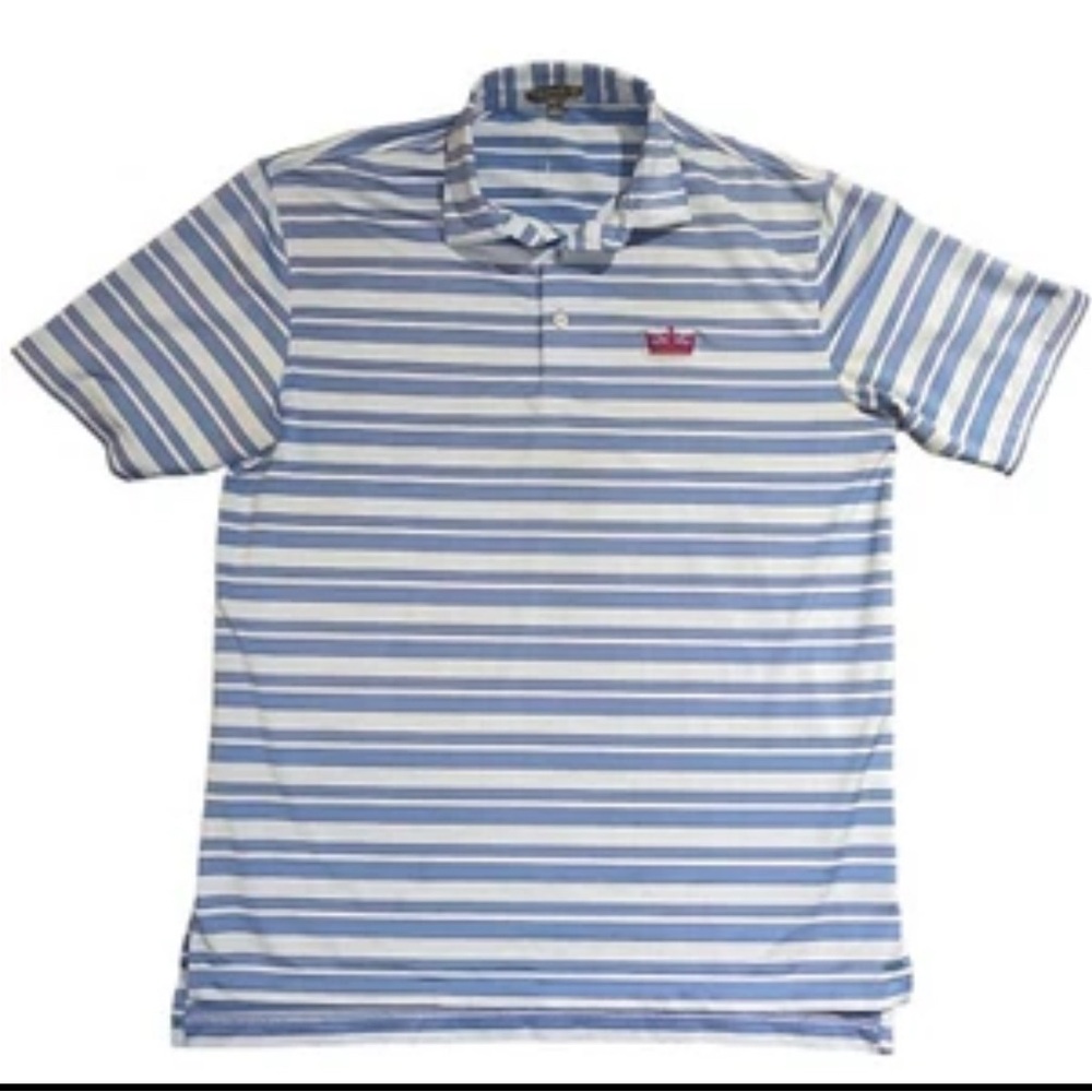 Peter Millar summer comfort big crown mens lg striped polo